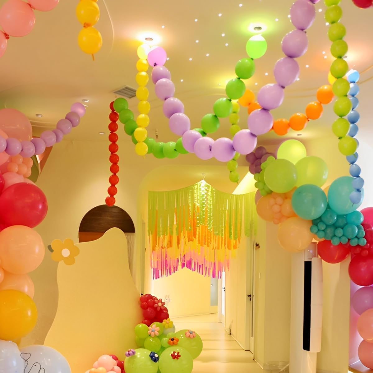 100 Pcs Link Balloon Linking Balloon 6 Inch Quick Link Latex Balloon，For Wedding, Birthday, Bridal Shower, Halloween, Christmas, Party Festival Decorations (Blue-6In) - Blue-6In image number 4