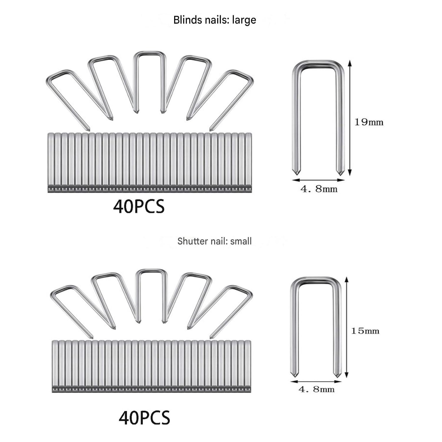 Roczential125 Pcs Plantation Shutter Pins Kit with 15 Pcs Springs, Spring Loaded Plantation Shutter Parts, Louvers Repair Pins Easy to Replacement, Louver Movable Blade Repair Parts image number 3