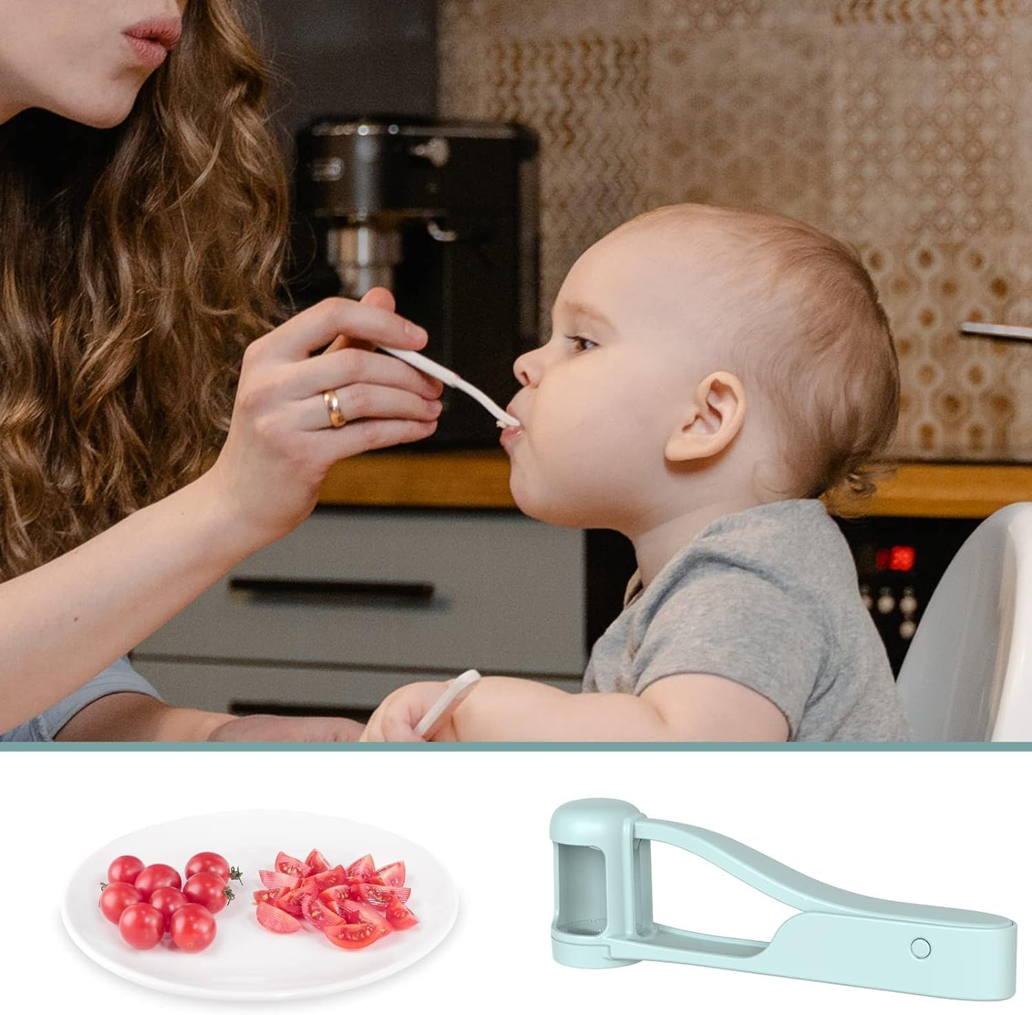 Grape Cherry Tomato Strawberry Cutter, 1Pc Stainless Steel Fruit Slicer Cherry Tomato Strawberry Slicer,Stainless Steel Kitchen Gadget Fruit Slicer,Grape Tomato Strawberry Cutter Seedless Fruit Cutter image number 5