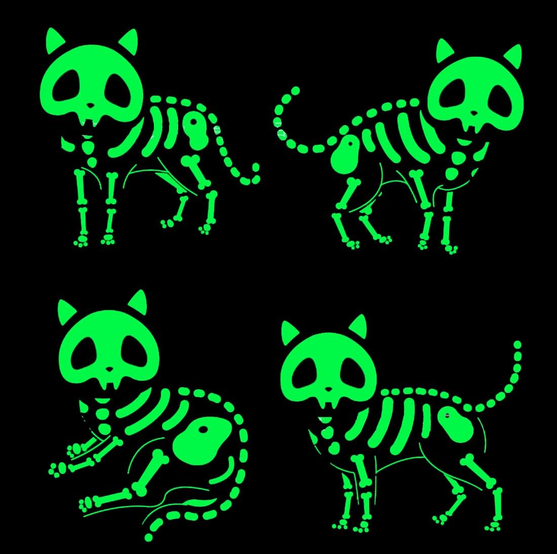 Halloween Decoration Outdoor - Reflective Black Cat for Halloween Yard Sign and Halloween Party Decoration - Halloween Reflective Cat for Luminous Decoration, Holiday Decoration, Scary Yard Sign, Holiday Party Props (4PCS) image number 2