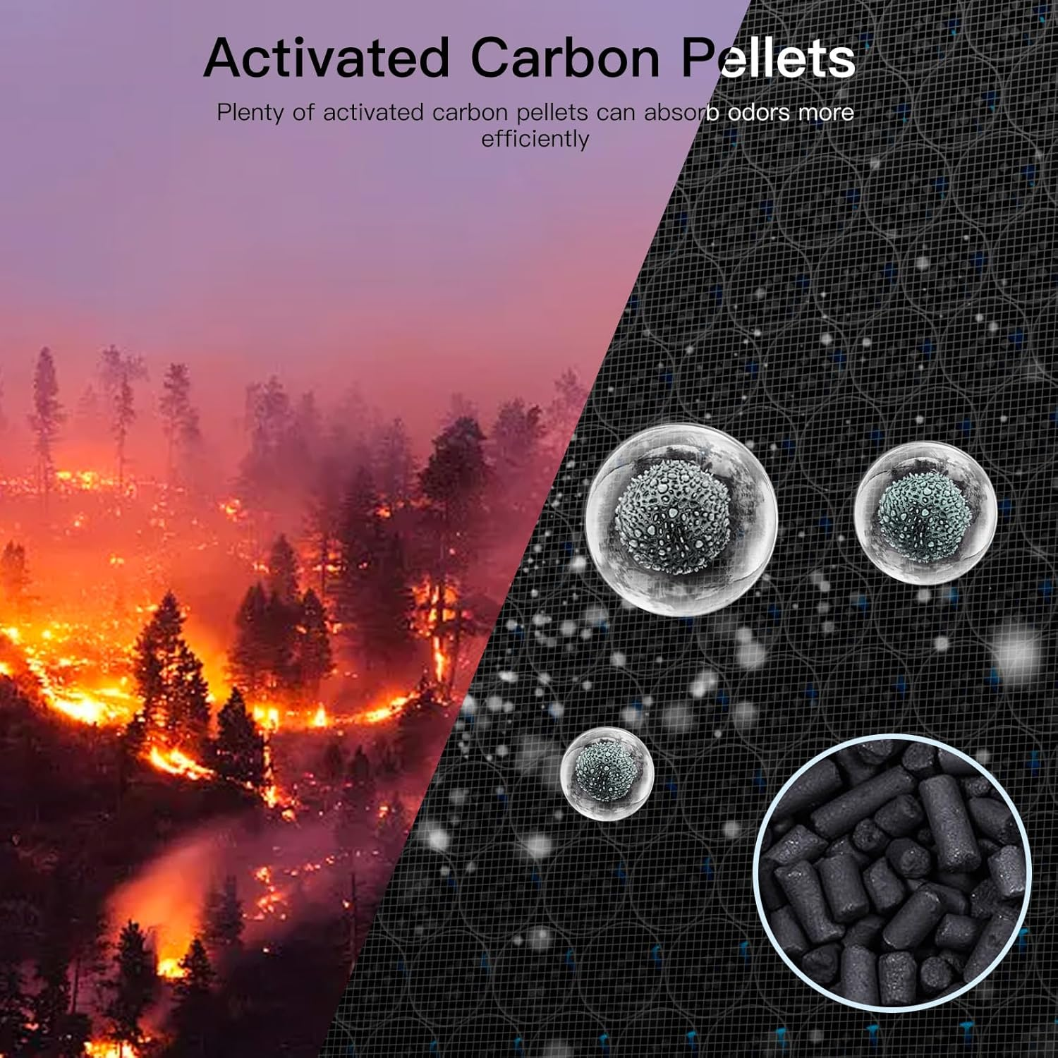 Airtok AP2301 Genuine Air Purifier Activated Carbon Filter, High-Efficiency HEPA Filter Replacement Filter for AP2301 Air Purifer, Enhanced Version image number 2