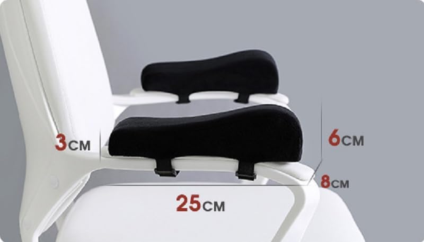 Chair Ergonomic Armrest Pads Elbow Pillow Pressure Relief Office Chair Gaming Chair Armrest with Memory Foam Armrest Pads 2-Piece Set of Chair (Chair Armrest Memory Foam)