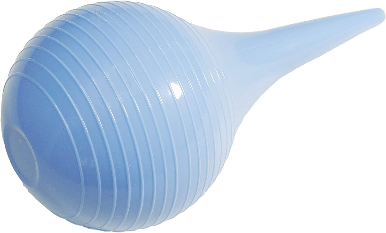 (90Ml) Rubber Suction Ear Syringe, Hand Bulb Syringe Ear Washing Squeeze Bulb- Blue Smooth image number 3