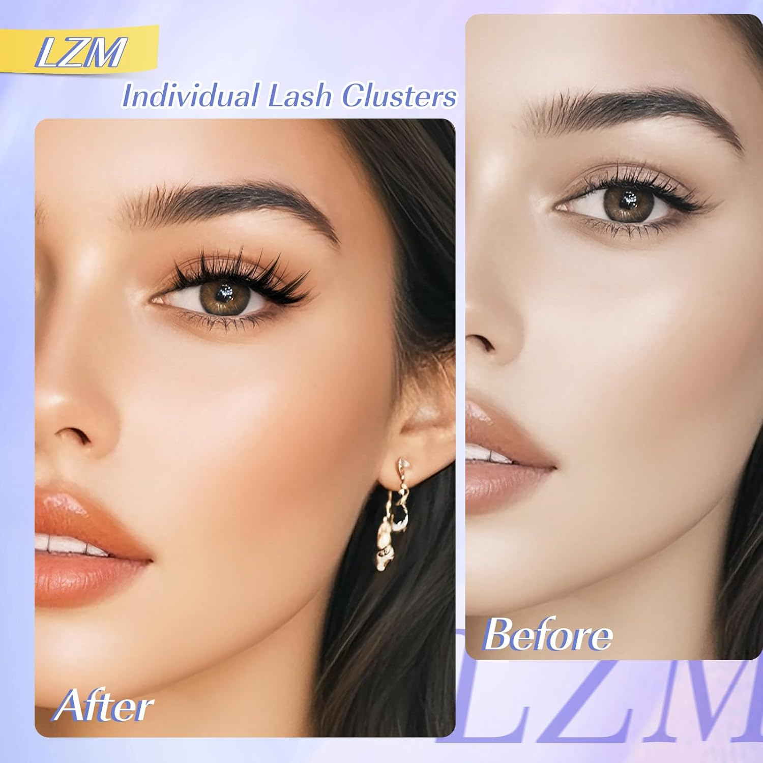 LZM Anime Lash Clusters Manga Cluster Lashes Natural Look Eyelash Extension Eyelash Clusters with Tweezers Thin Band & Soft DIY at Home Mix Length 8Mm 10Mm 12Mm 14Mm (FY) image number 2