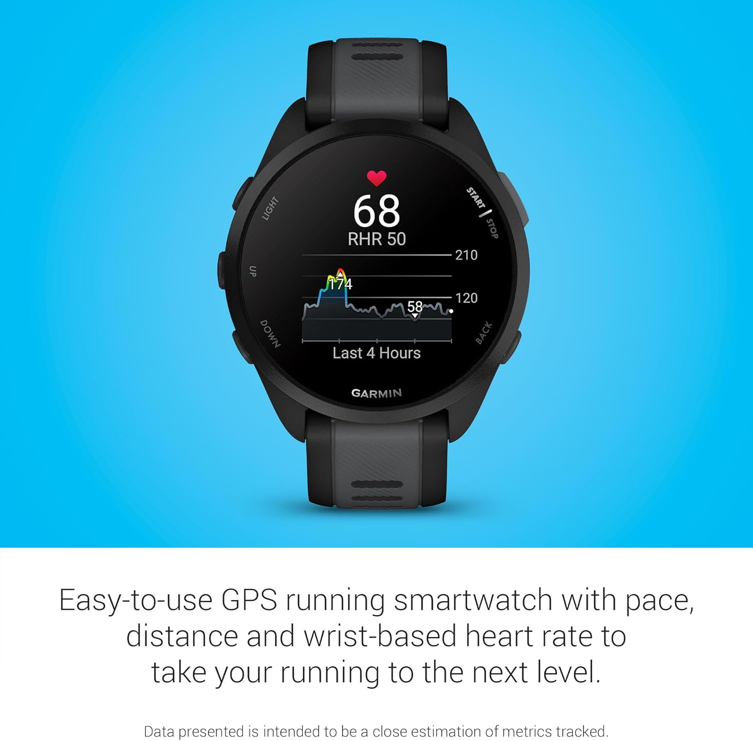 Garmin Forerunner 165 Running Smartwatch, 43 Mm, Music, Streaming App, GPS, Cardio, Vo2Max, Morning Report, HRV Status, Free Plans 5K, 10K, 21K and Marathon, Garminpay (Black) image number 3