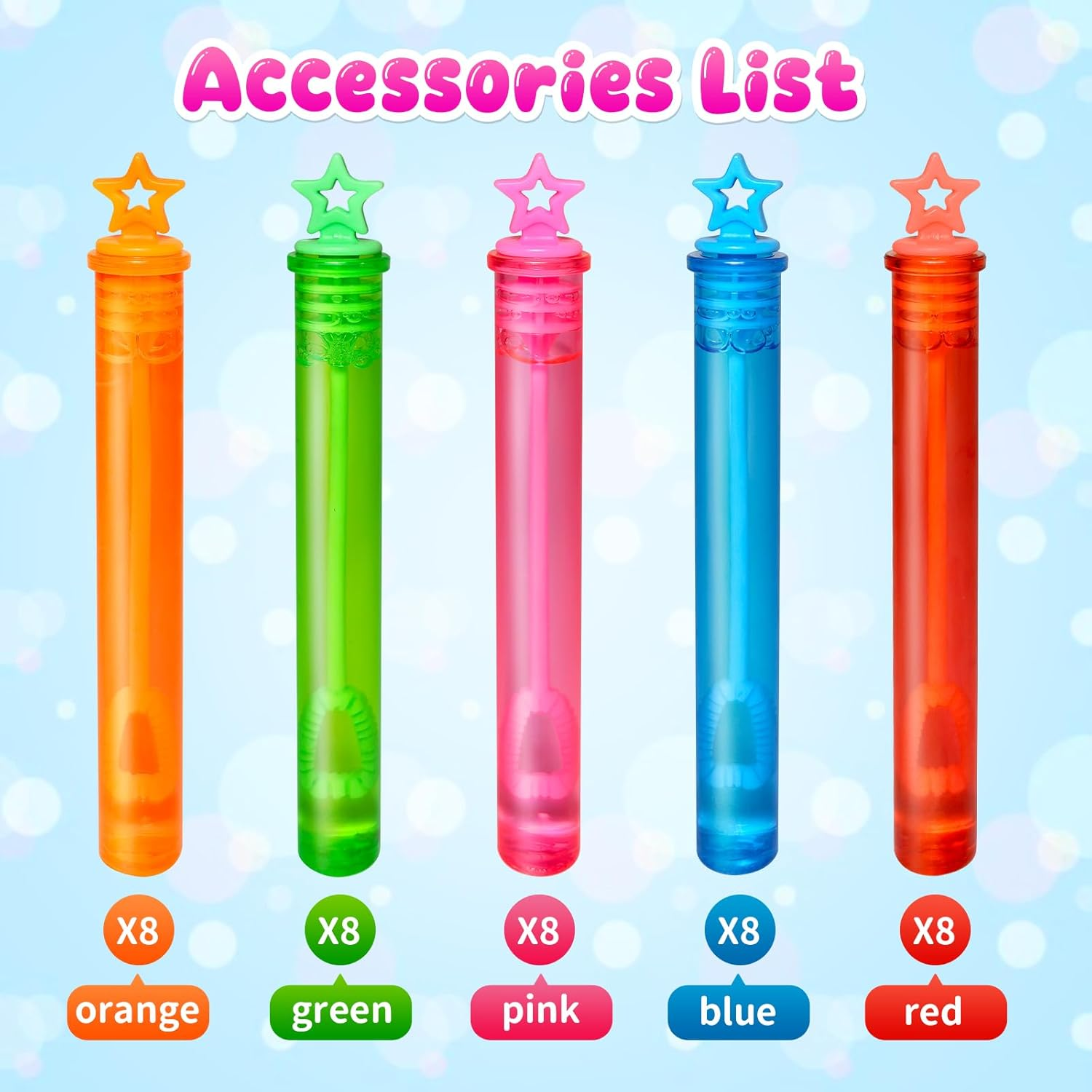 Zynexis 40 PCS Star Mini Bubble Wands for Kids, Bubble Bulk with Gift Bucket,Party Favors for Toddlers,Wedding,Outdoor,Birthday Gifts,Goodie Bags Stuffers Supplies, Halloween,Christmas,Carnival Prizes image number 6
