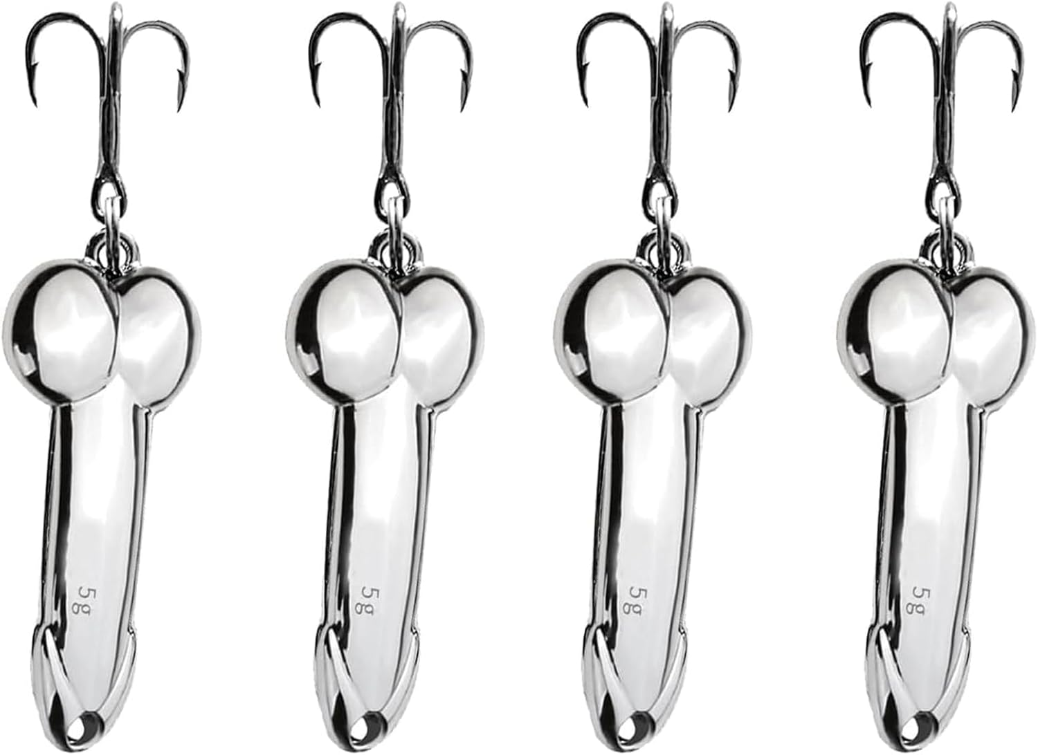 4Pcs Funny Fishing Lures for Freshwater and Saltwater Top Water Bass Fishing Lures Freshwater Saltwater Fishing Lures for Bass Swimbaits Practical Angling Gifts & Tackle Accessories