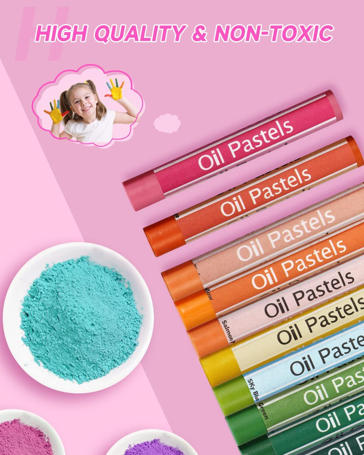 240 Pcs Art Set, Art Kit Drawing Kit for Kids Girls Boys,Double Sided Trifold Easel, Oil Pastels, Colored Pencils, Sketch Pencils, Watercolor Cake, Etc, Art Supplies Kids Teens Adults Artists image number 6