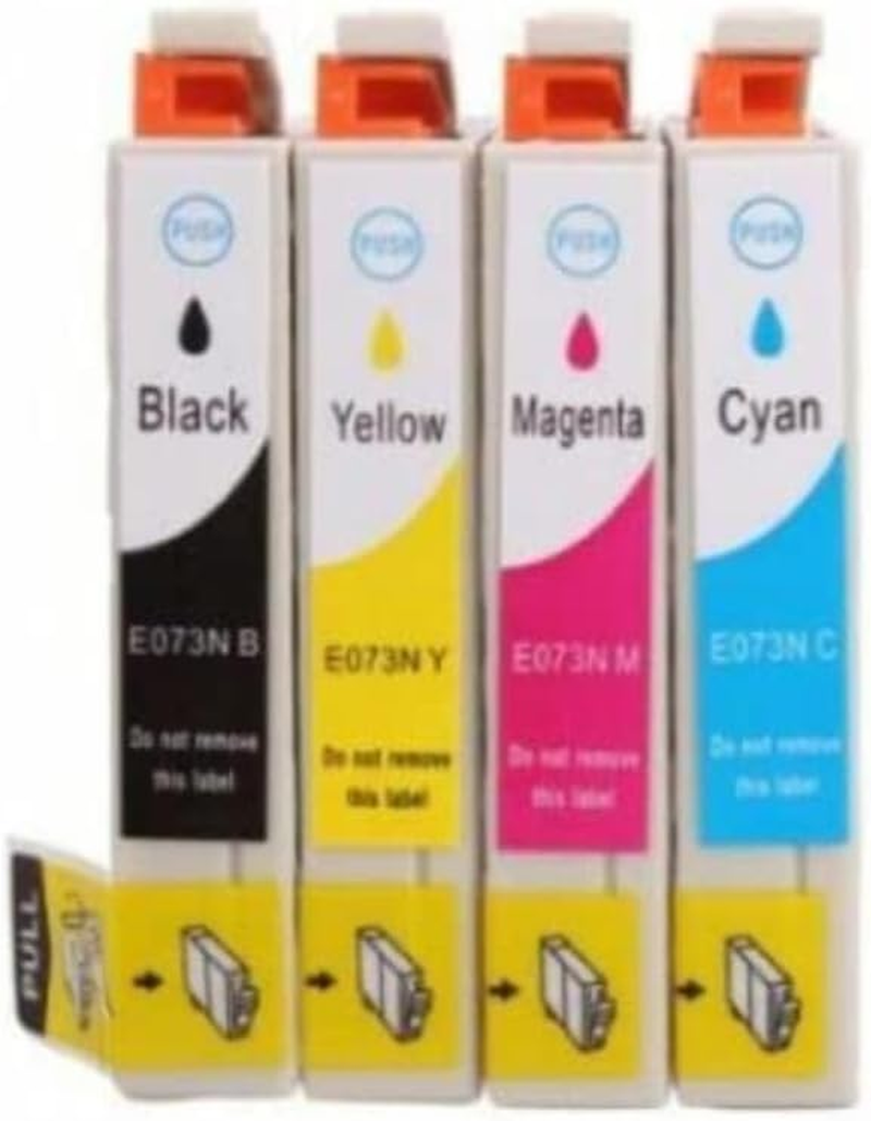 [4 Pack] T0731N 731 73N Ink Cartridge for Epson TX110 200 210 300 400 409 410