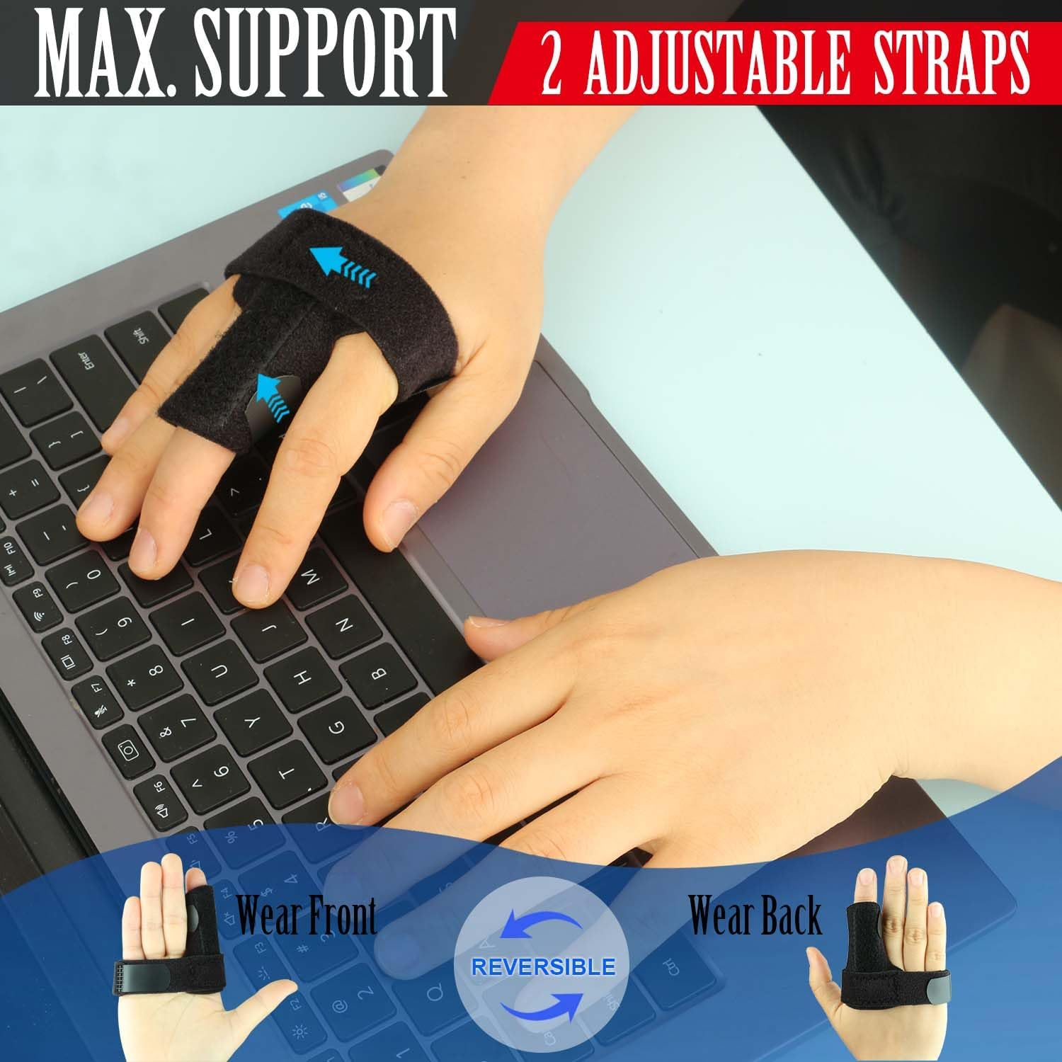 Finger Brace Trigger Finger Splint, 2Pcs Trigger Finger Splints Finger Braces,Trigger Finger Splints Braces,Trigger Finger Splint Finger Support Stabilizer,Trigger Finger Splint Finger Support Braces image number 3