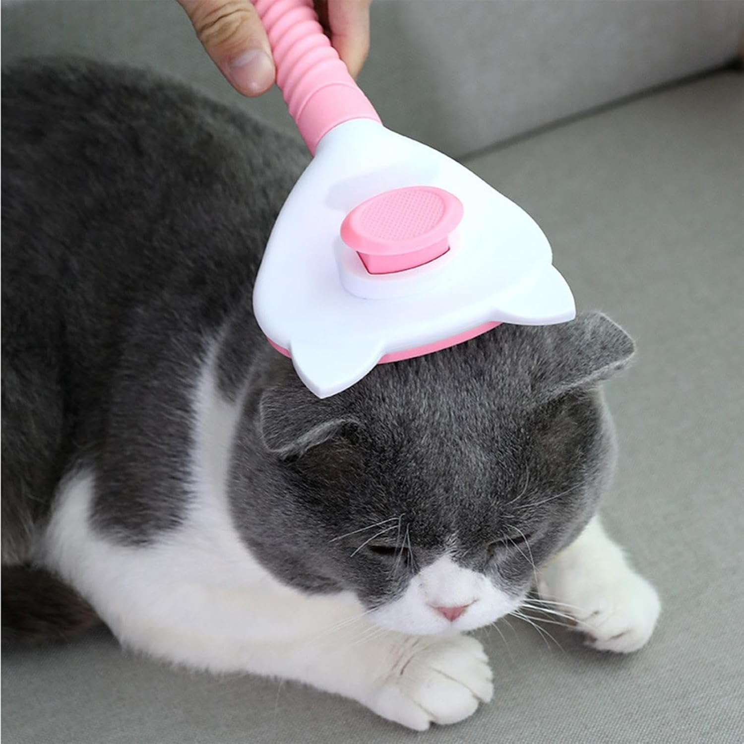 Bvizyelck Pet Massage Brush | Self-Cleaning Brush with Release Button,Cats Grooming Dematting Comb Grooming Brush Tool for Long or Short Hair Cats Dogs image number 1