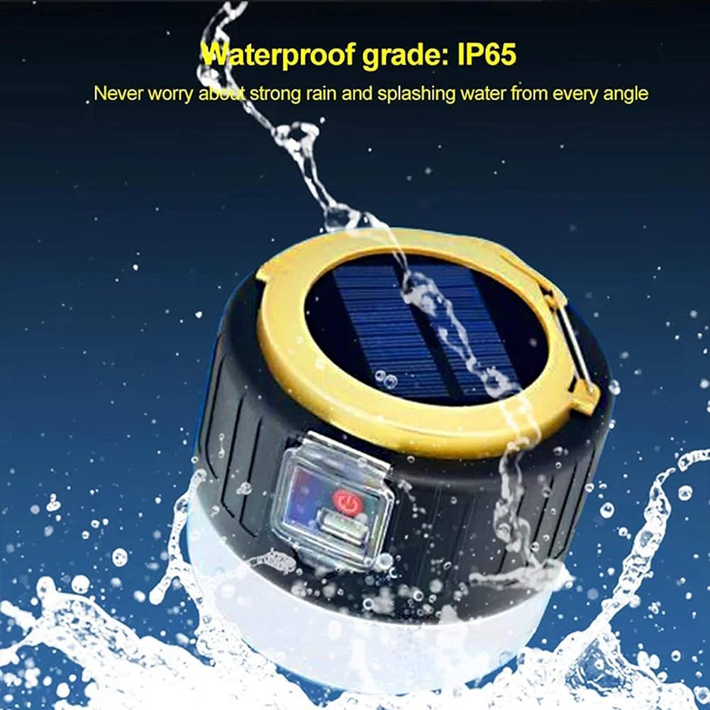 DUUKOA Solar LED Camping Light Rechargeable Camping Lantern Tent Light Emergency 3 Light Modes, Waterproof image number 4