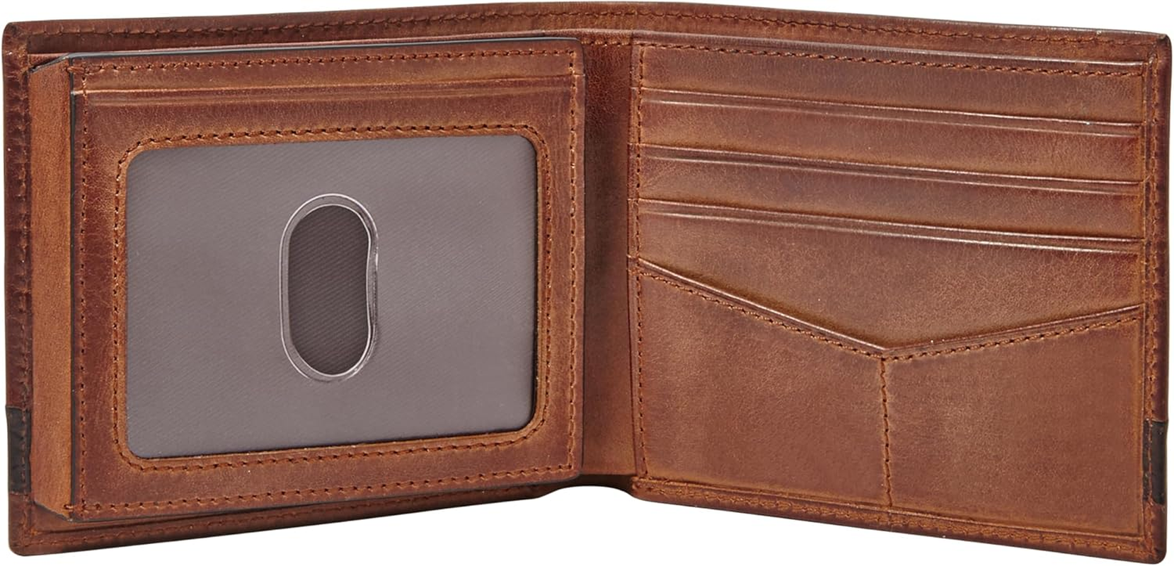 Fossil Men'S Quinn Bifold with Flip Id - Brown image number 5