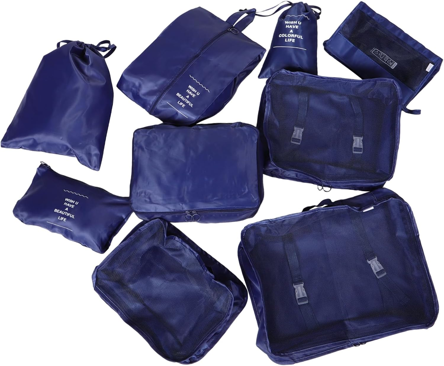 WESIEVYA 1 Set Luggage Packing Organizer Travel Storage Bags for Clothes Underwear Toiletries Lightweight Portable Packing Cubes image number 6