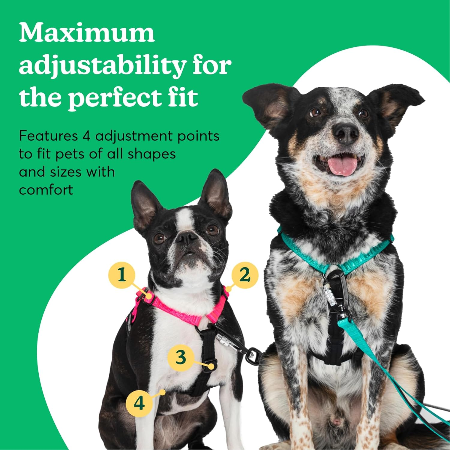 Rover Gear Better Walk No-Pull Dog Harness, Hot Pink, X-Large &ndash; Stay in Control with Adjustable, Comfortable, Easy to Wear, Durable Dog Harness &ndash; Ideal for Extra Large Dogs 70-130+ Lb image number 2