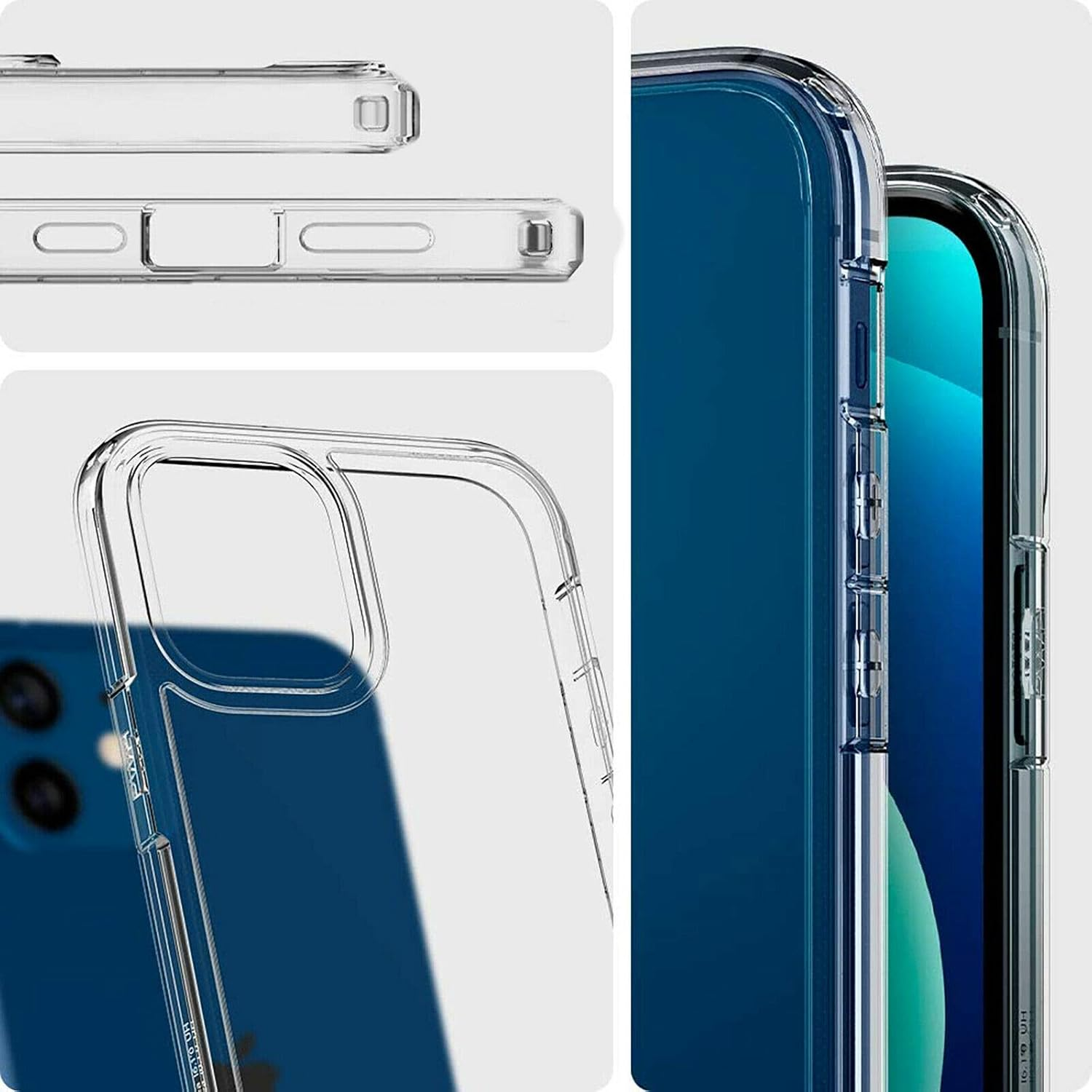 Slim Transparent Clear Bumper Cushion Back Case Cover for Apple Iphone 12 Mini image number 1