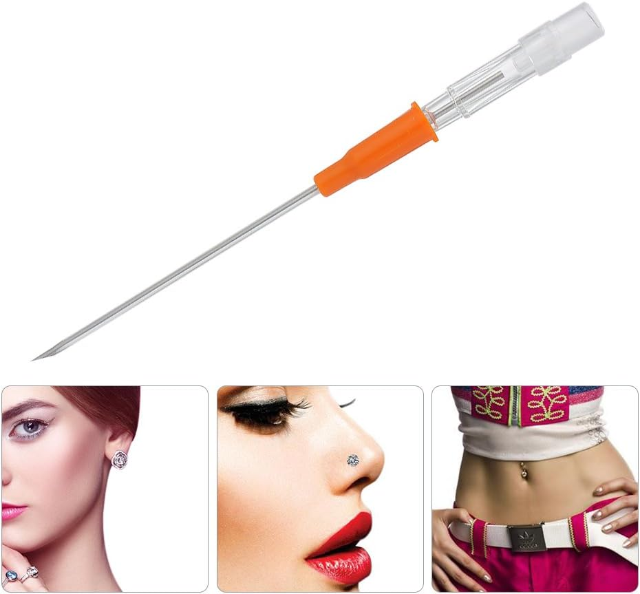10Pcs 14G Disposable Piercing Needles - Sterile Stainless Steel Body Piercing Needles for Ear and Nose Piercings, Tattoo Accessories image number 3