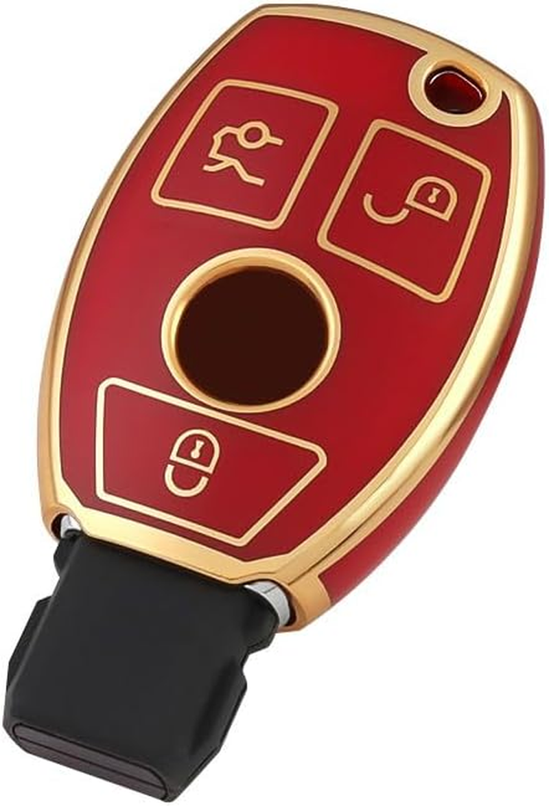 1 PCS Key Fob Cover, Compatible with Mercedes Benz a B C E M S CL GLA GLC GLK Class Models W164 W204 W212 W245 Series - Green image number 5