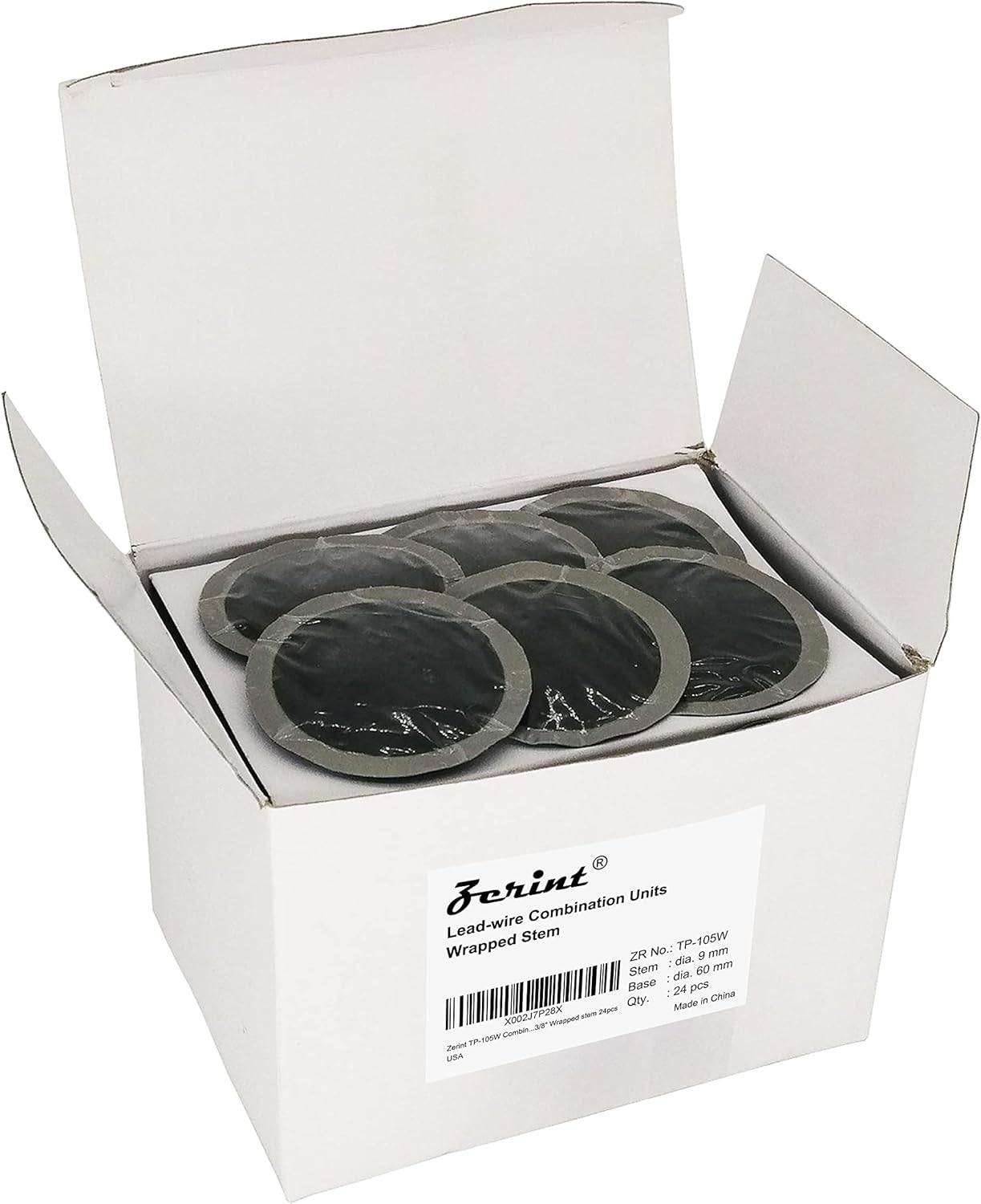 ZERINT TP-105W Combination Repair Unit, Tire Repair Patch Plug 3/8" X 2 3/8" Wrapped Stem 24 Pcs image number 3