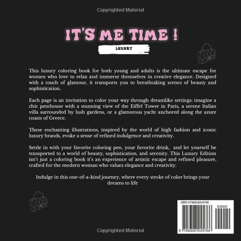 It'S Me Time: Luxury Edition ! Trendy and Relaxing Coloring Book for Adults and Teens | Satisfying, Stress-Relief, and Aesthetic Designs for All Skill Levels image number 1