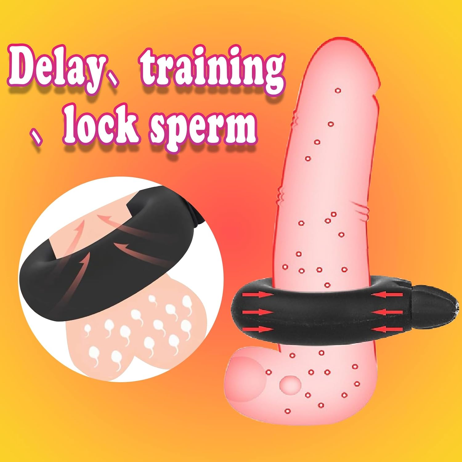 Silicone Cock Ring Inflatable Cock/Penis/Ball Rings for Couples, Penis Enlarger Ring, Erection Sexual Aid for Sexual Dysfunction and Premature Ejaculation, Lasting Sex Enhancement, Couples Sex Toys image number 3