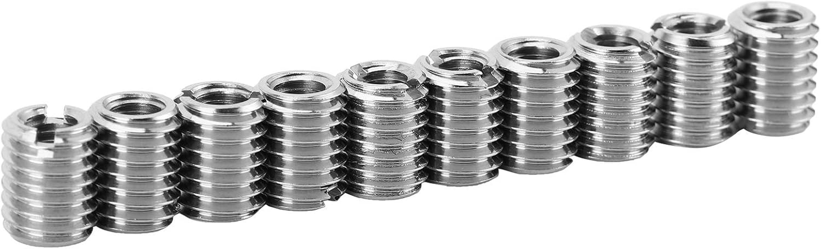 10-Piece 303 Stainless Steel M5 Female to M8 Male Thread Reducing Insert Conversion Kit, 0.8 to 1.25 Pitch Sizing image number 6
