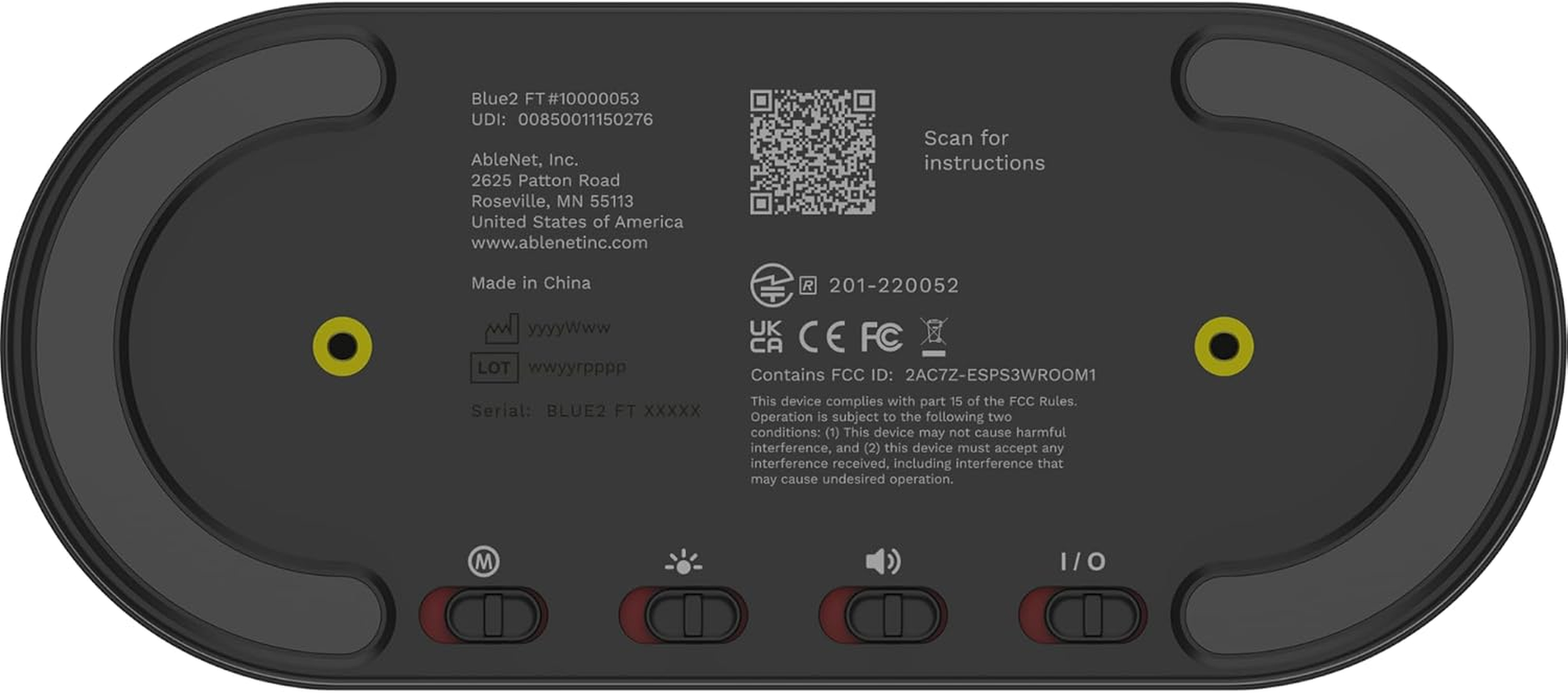 Ablenet Blue2 FT - Feathertouch Activation: Wireless Switch Access for Ipad, Computer, and Mobile Devices - Product Number: 10000053 image number 2