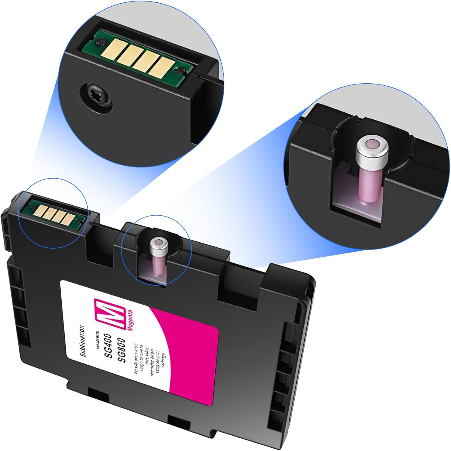 YOUEXPERT SG500 SG1000 Sublimation Ink Cartridge Compatible for Sawgrass Virtuoso SG500 SG1000 Printers with Latest Updated Chip (1 Black, 1 Cyan, 1 Magenta, 1 Yellow, 4 Pack) image number 2