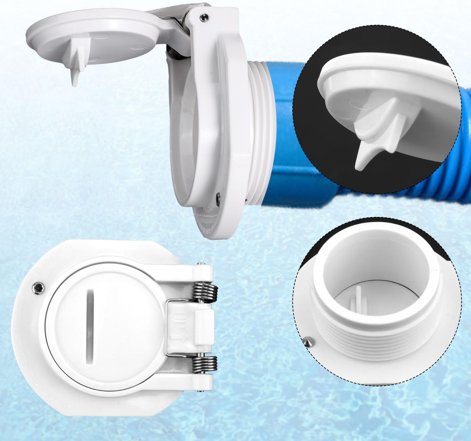 Vacuum Cleaner Safety Lock for W400BWHP, Free Rotation Pool Vacuum Adapter for Hose Pool Cleaner Accessories Replacement Compatible with Hayward Zodiac image number 4