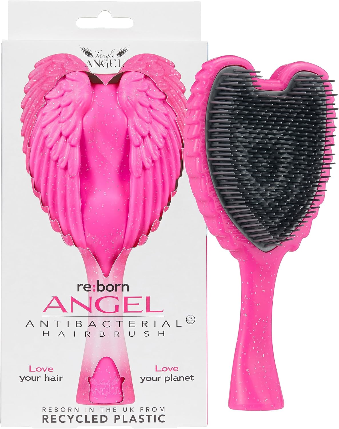 Tangle Angel Reborn Angel Detangling Hair Brush - Eco Friendly Hair Brush. Great for All Hair Types - Thick, Curly, Straight, Wavy, Wet and Dry Hair, Hair Extensions. Perfect for Women, Girls, Kids