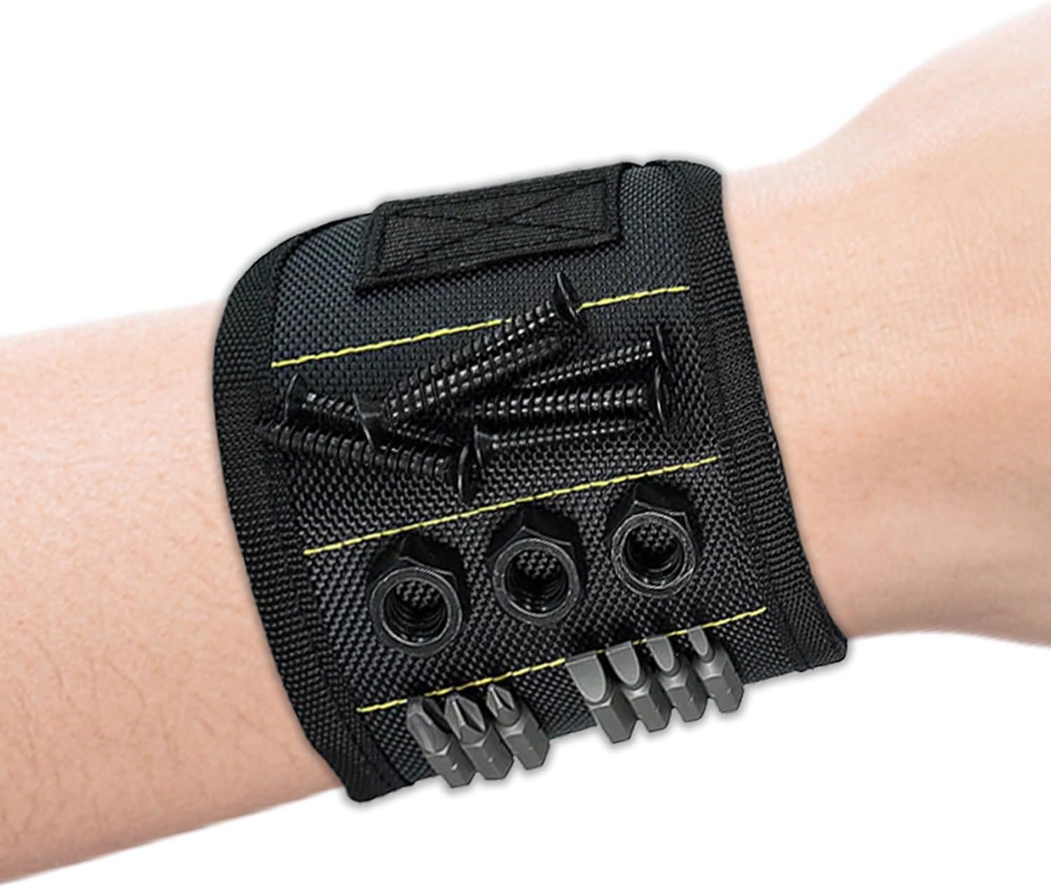 Kaoruo Magnetic Wristband &ndash; Strong Magnet Wrist Strap for Holding Screws, Nails, Drill Bits & Small Tools &ndash; Adjustable Tool Wristband for DIY, Woodworking & Home Improvement image number 1