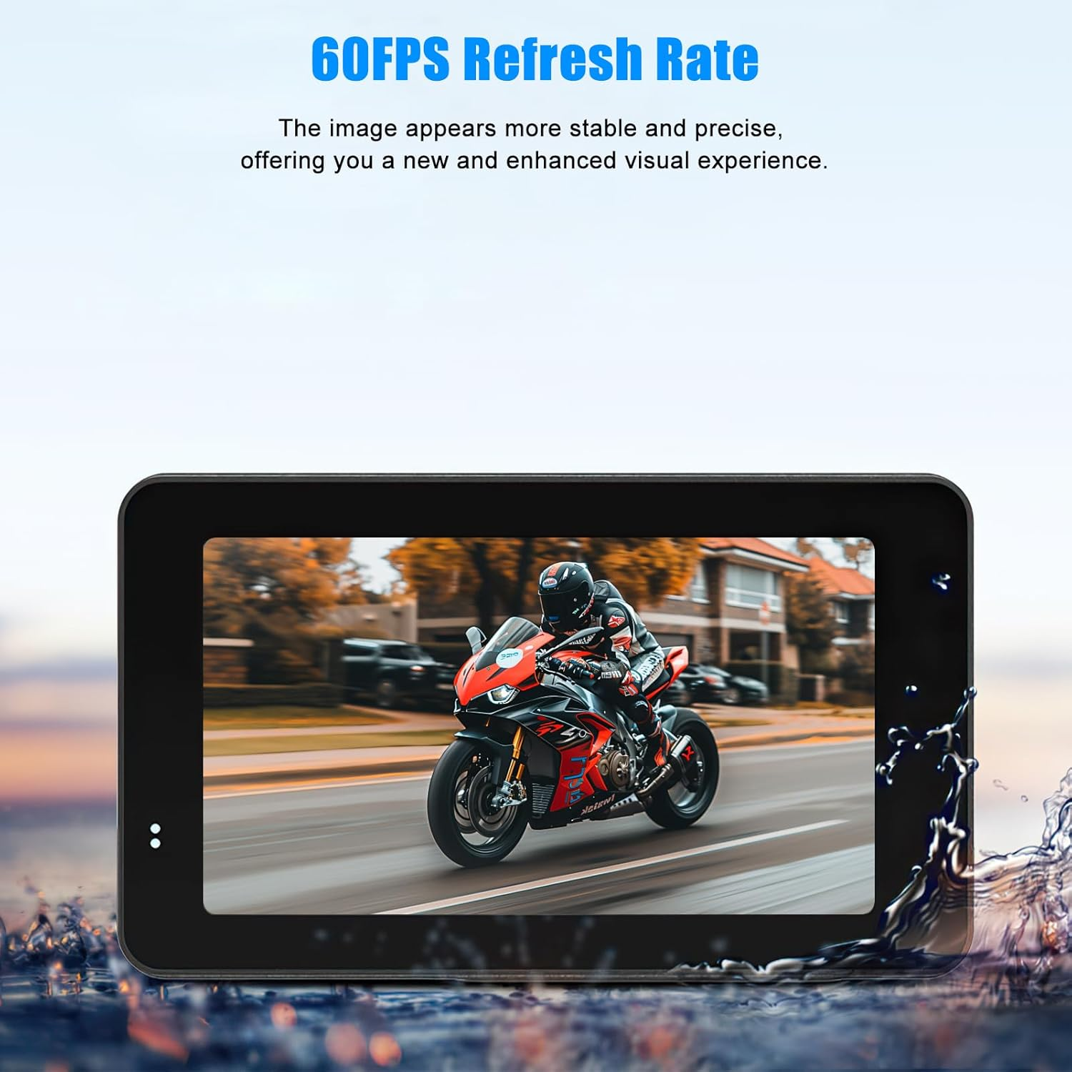 Motorcycle IP65 Waterproof GPS Portable Carplay, Carplay/Android Auto 5" IPS Touchscreen Android/Ios Car Monitor Portable Siri/Google Assistant for Motorbike GPS Navigation for Bluetooth image number 6
