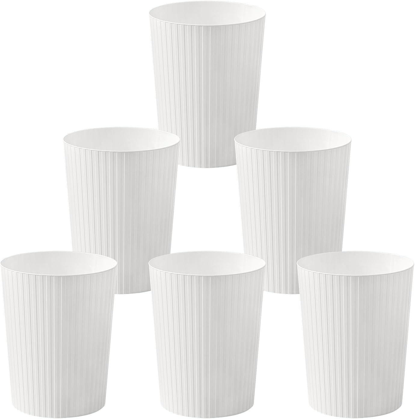 Cetomo 7.2 L X 3 Set, Waste Paper Bin, Waste Paper Bin, Rubbish Bin for Bathrooms, Kitchens, Home Offices, Dormitories, White