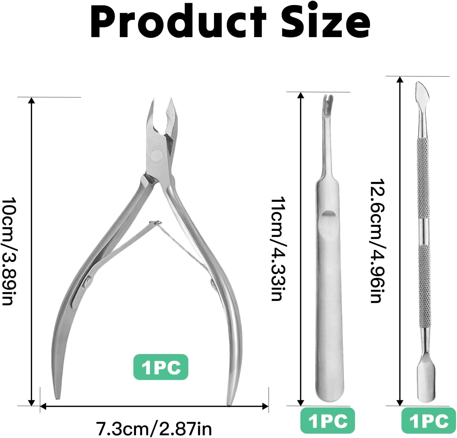 Professional Cuticle Trimmer Kit, Super Sharp Stainless Steel Dead Skin Clipper with 5Mm Jaw for Precise Nail Care, Ergonomic Design Manicure Pedicure Tool for Home Salon Use, Ideal for Men and Women