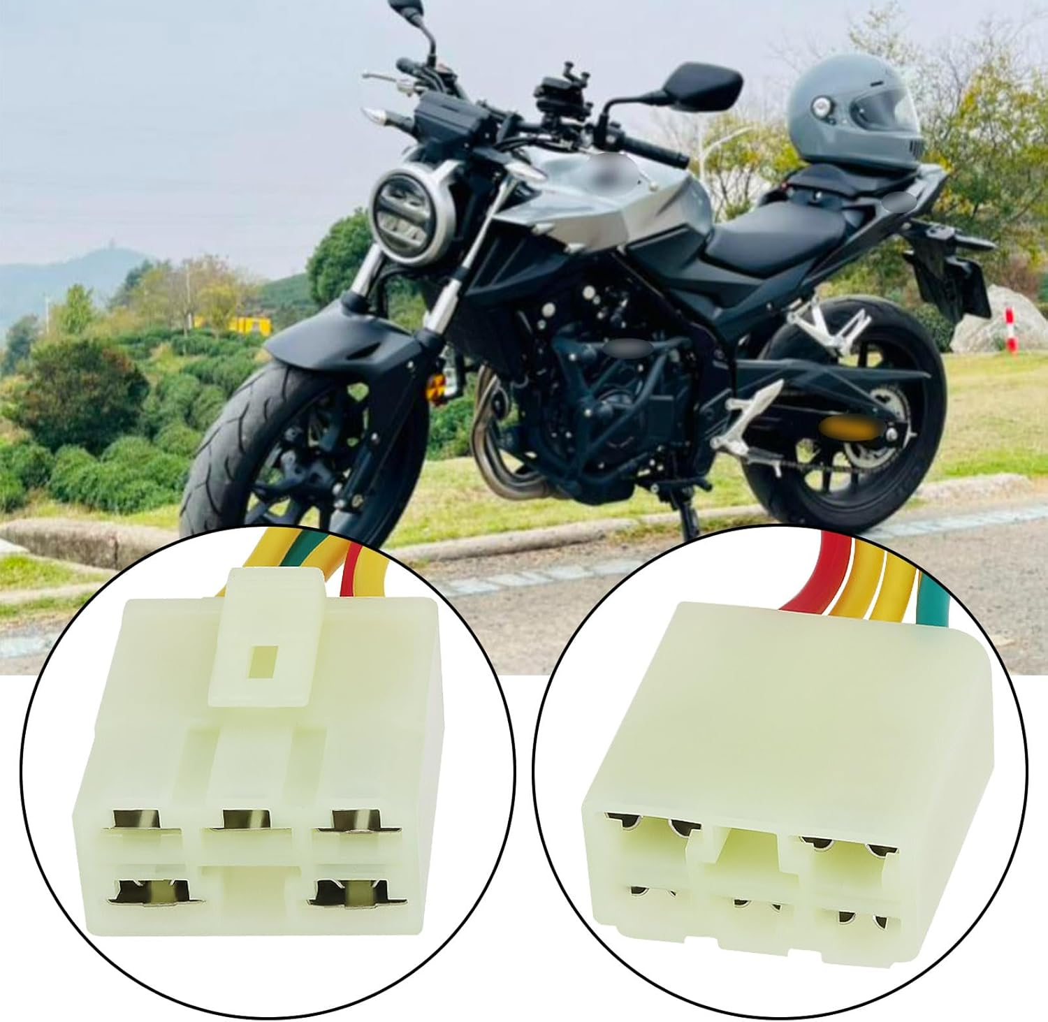 1Pc Motorcycle Voltage Regulator Rectifier Cable Accessories 5 Pin Voltage Regulator Wiring Harness Compatible with Honda CBF 600 400