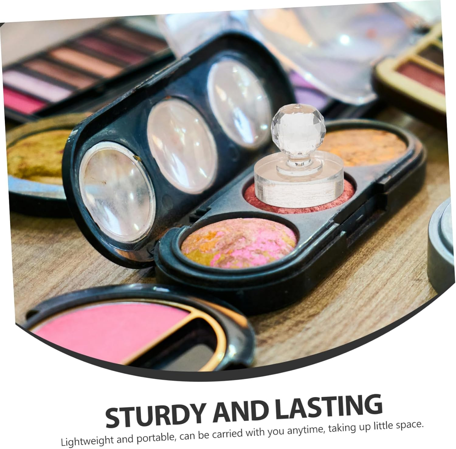 FOMIYES Eyeshadow Pressure Stamper Tool round Tamper for Eye Shadow Highlighter and Blusher Compact and Portable Makeup Stamper for Shaped Compacts Design image number 5