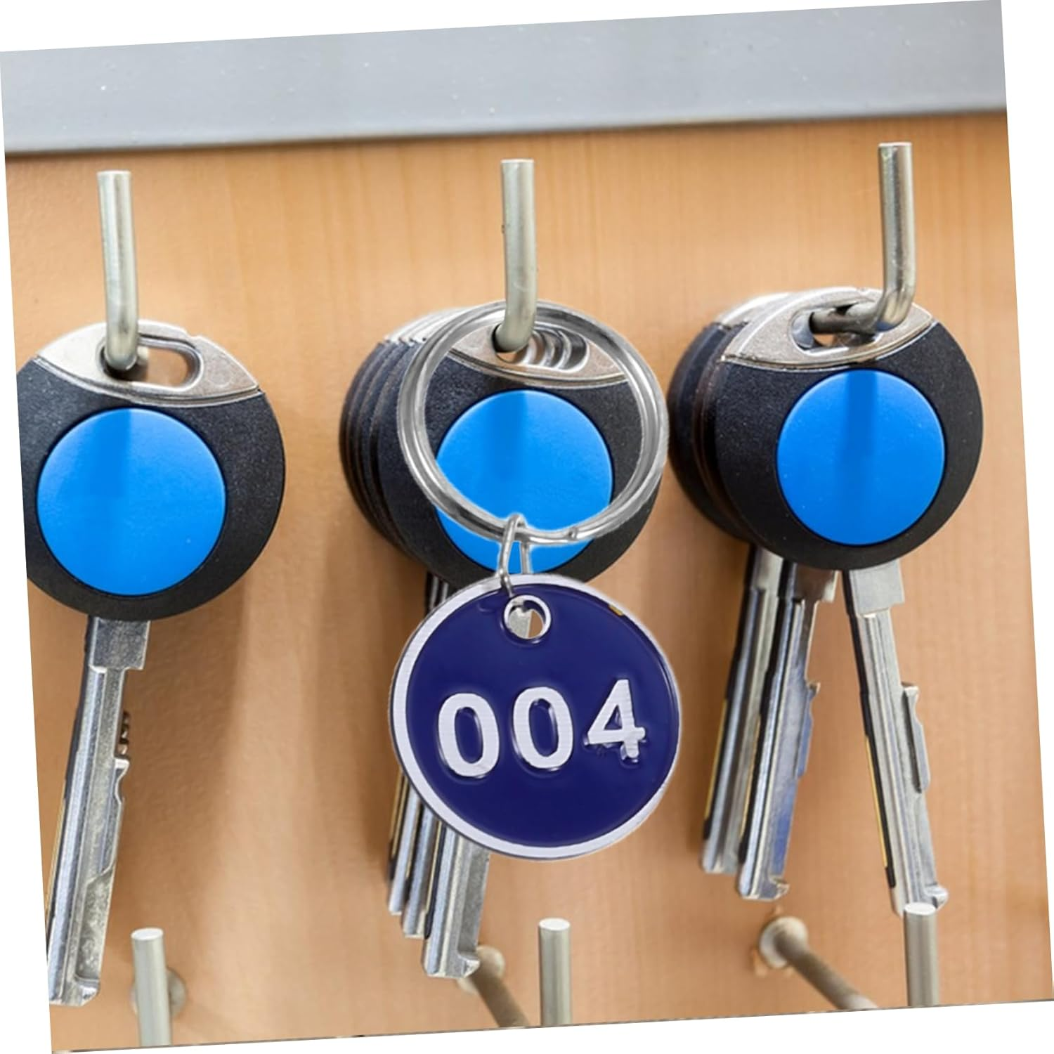 Garneck 50Pcs Aluminium Alloy Storage Tags Metal Numbers Plates Luggage Id Tags Key Ring Labels for Travel image number 3