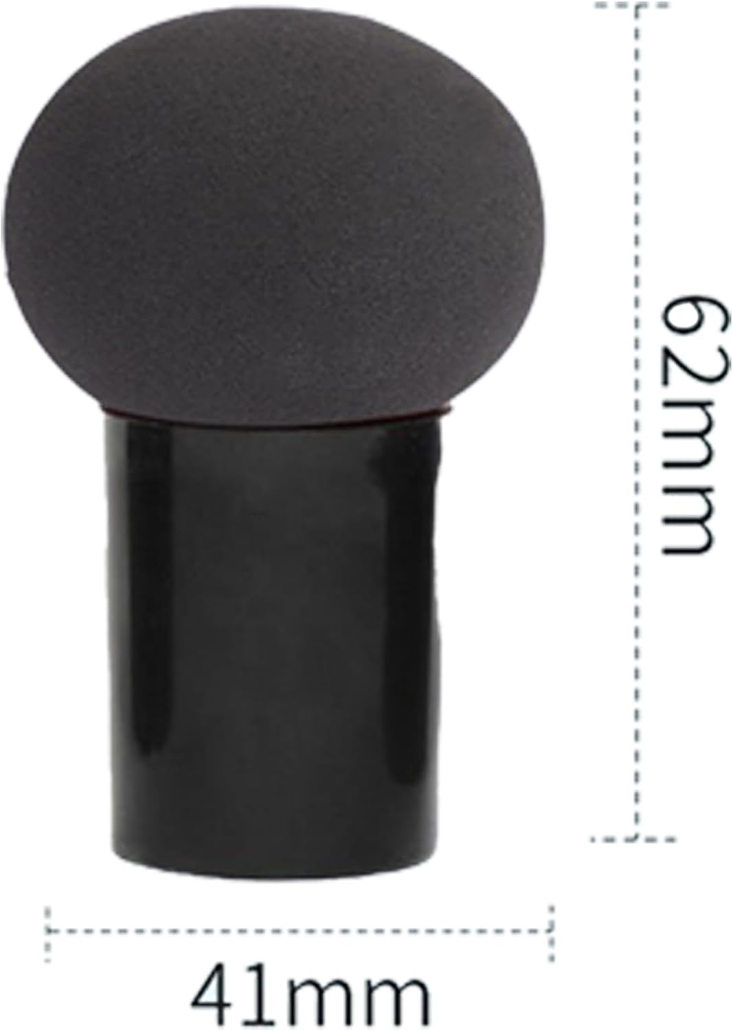 Miutii Makeup Blending Sponge Mushroom Head Powder Puff with Handle for Liquid Foundation Cream Blush Air Cushion Soft Tool 1 Piece Black One Size image number 6