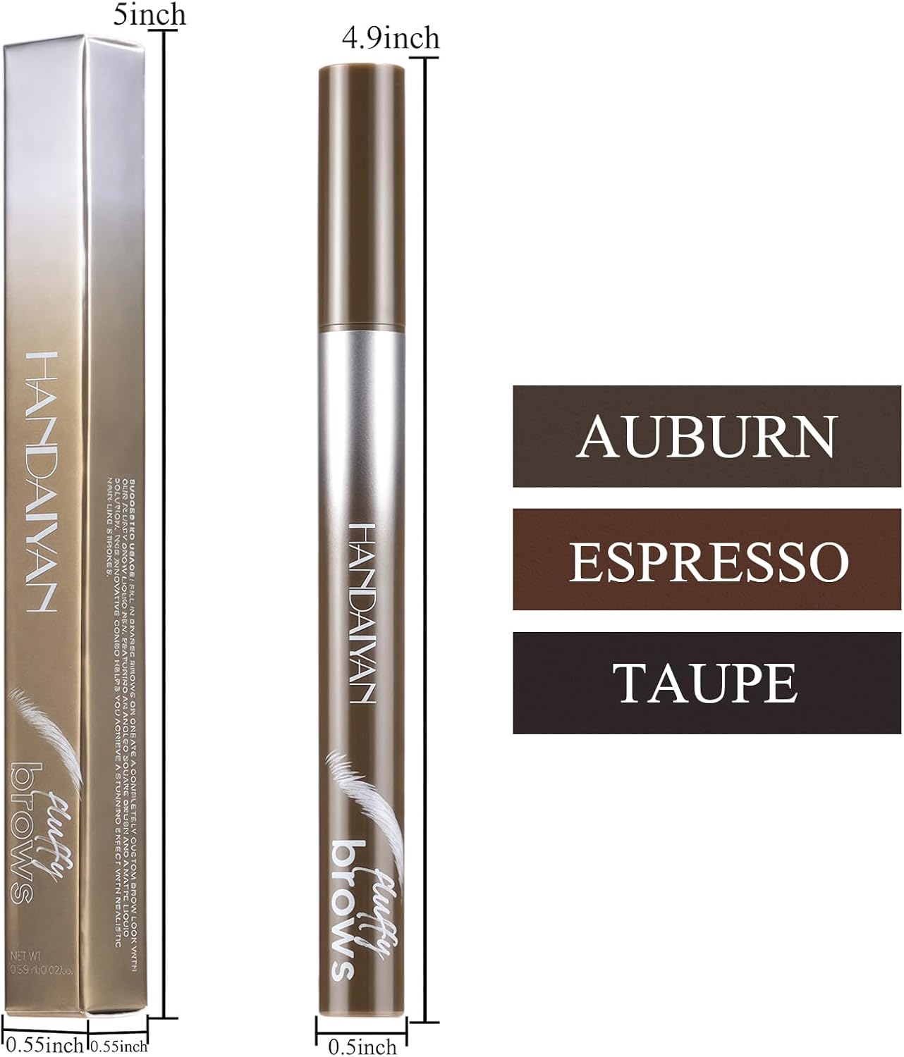 DAGEDA Liquid Eyebrow Pencil, Micro-Fork Tip Applicator Eyebrow Pen, Waterproof Eyebrow Pencils for Women, Natural Looking Wild Eyebrow Long-Lasting Eye Makeup,Taupe image number 2