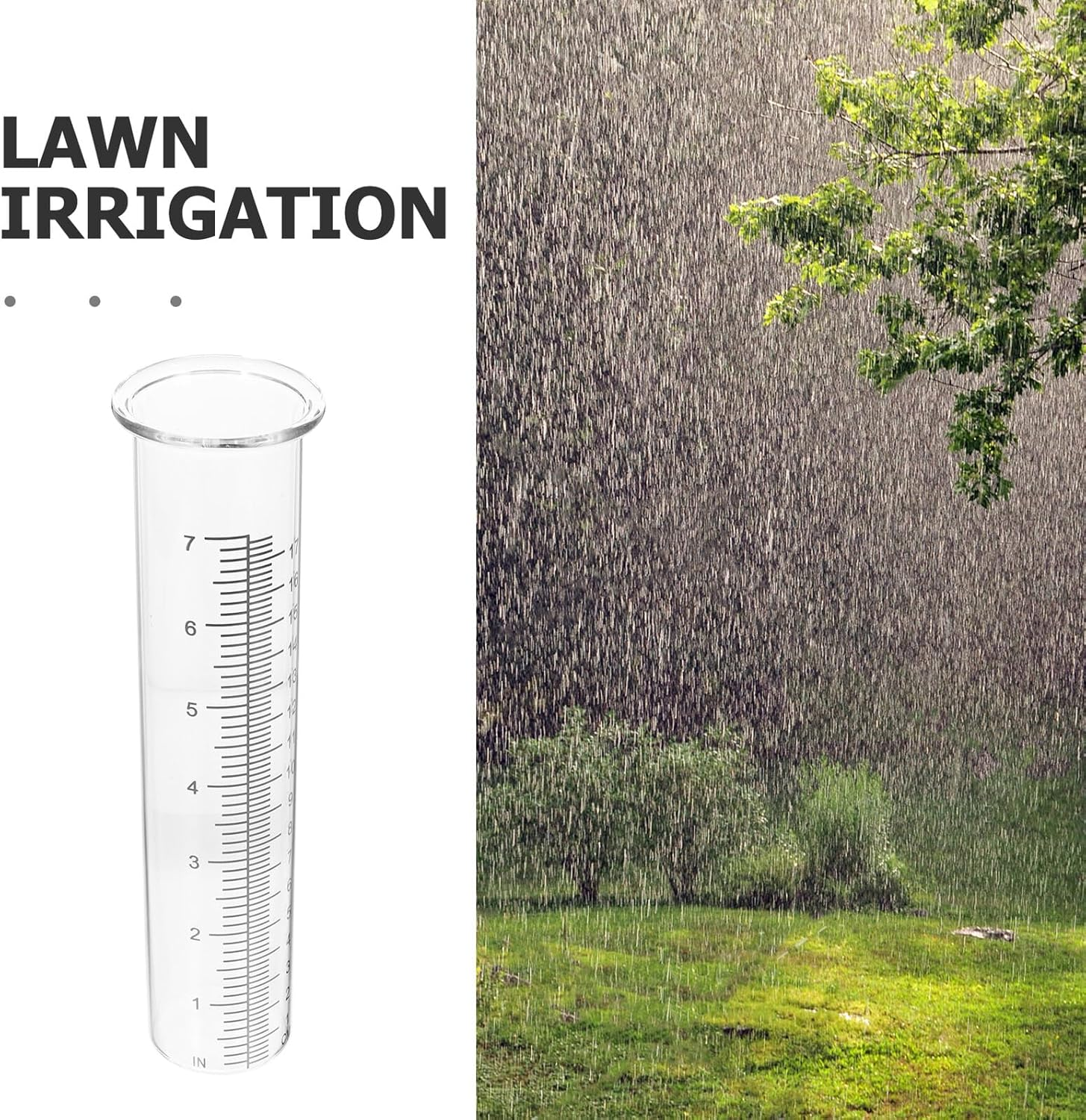 Bestonzon Outdoor High Borosilicate Glass Rain Gauge Tube Clear Replacement for Accurate Water Measurement in Garden and Agriculture image number 2