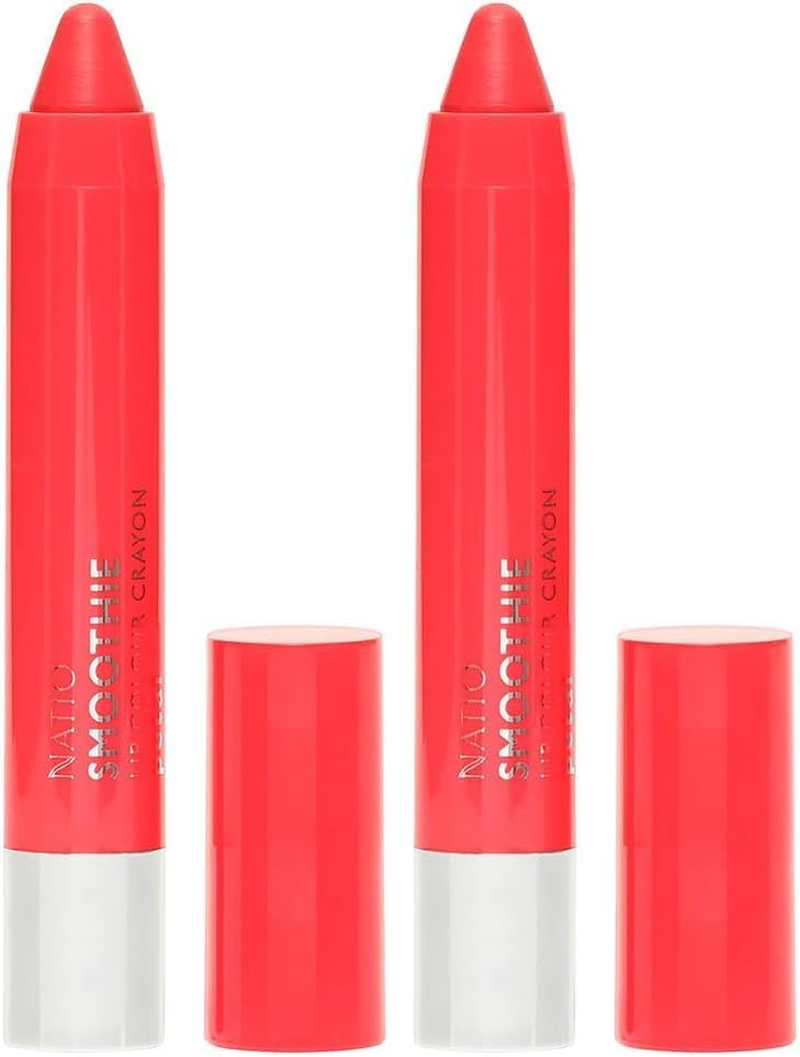 Natio Australia Smoothie Lip Colour Crayon Peony 3G - Hydrating Tinted Lip Balm, Sheer Lip Colour - Cruelty Free