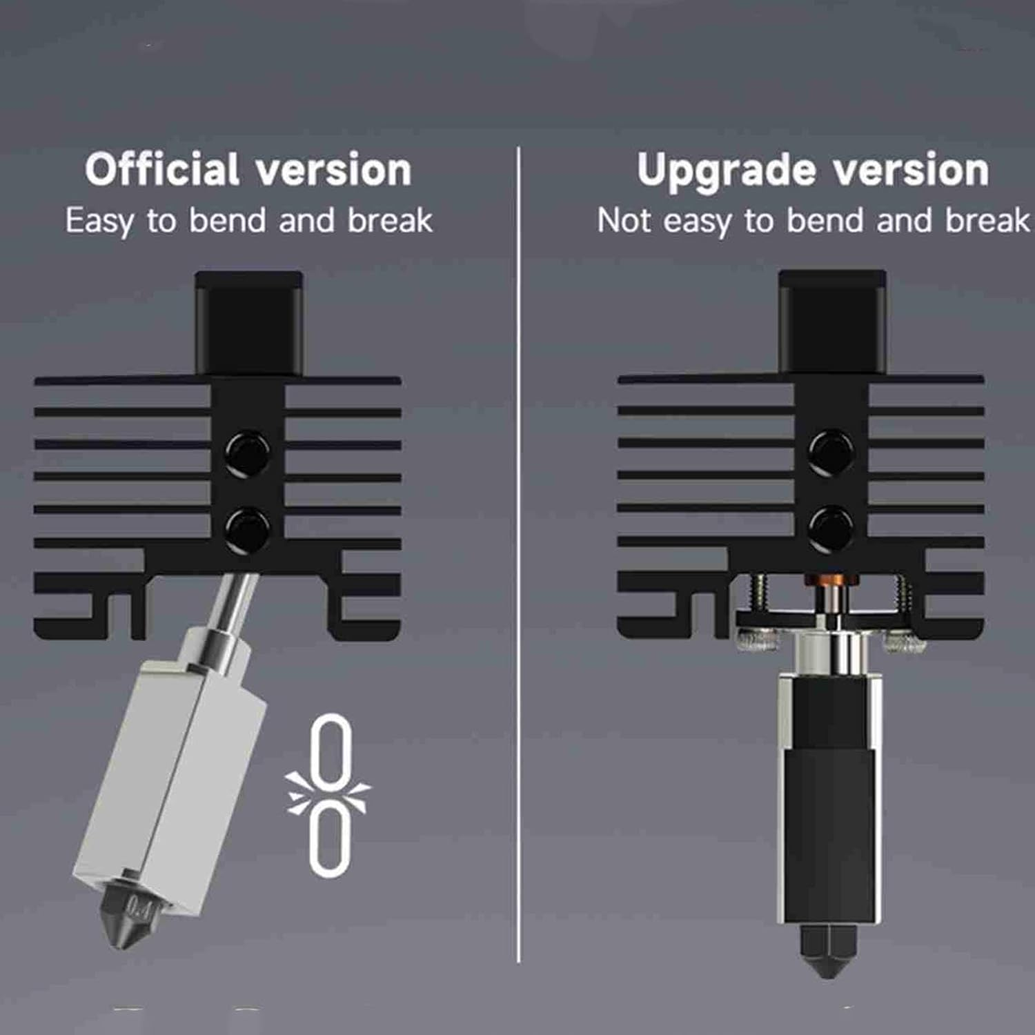 Upgrade Hotend Kit for Lab 3D Printer, 0.2MM Removable Hardened Steel Nozzle Extruder Hot End with Cooling Fan, Heating Block and Nozzle for Lab 3D Printer image number 1