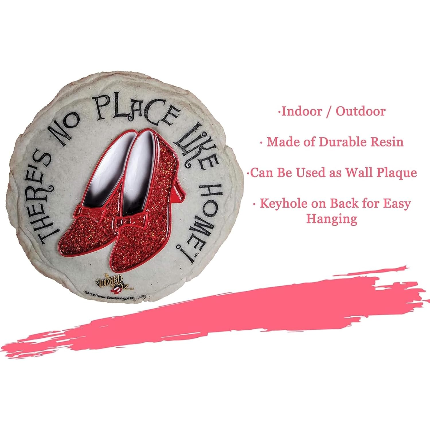 Spoontiques Ruby Slippers Stepping Stone - Wizard of Oz Decorative Garden Stone for Yard, Patio, Garden or Walkway - Outdoor or Indoor Home Decor image number 4