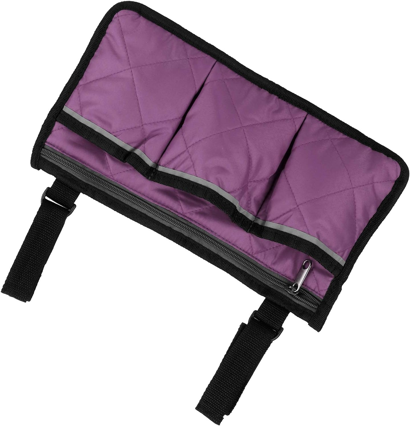 Wheel Chair Storage Tote, Wheelchair Armrest Accessories Wheelchair Bag, for Elderly, Seniors, Adults Armrest Pouch Organizer(Purple) image number 2