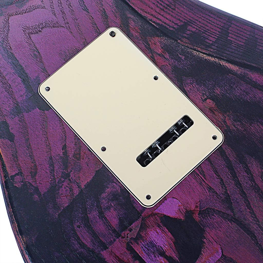 Alnicov SSS 3-Ply Prewired Loaded Pickguard Scratchplate Backplate with Alnico V Pickups Kit for Strat ST Electric Guitars Replacement Parts image number 1