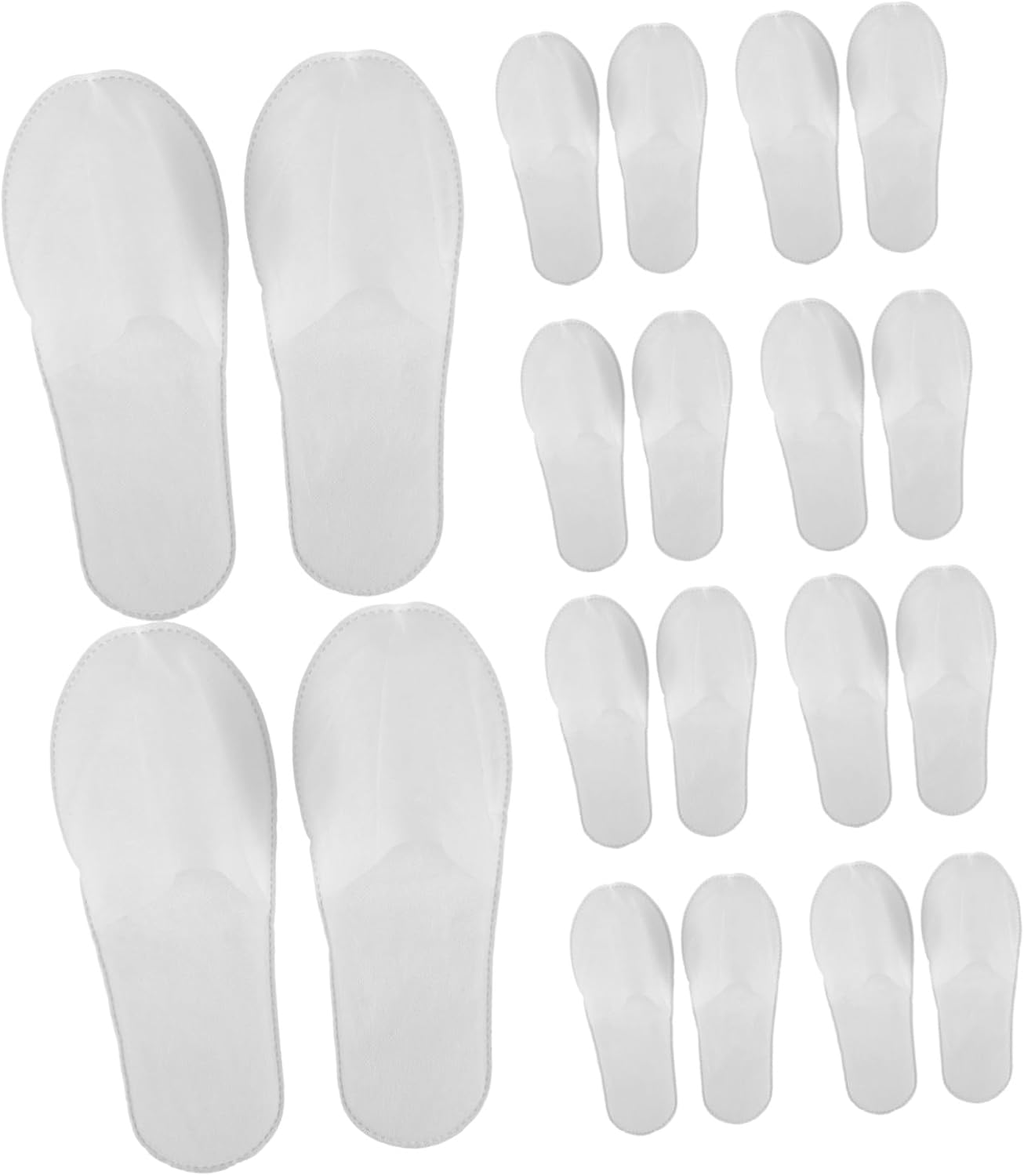 BATHVEVE 20 Pairs Disposable Guest Slippers Non-Slip Shoe Sole Lightweight Breathable Home Hotel Spa Slippers for Women Men Indoor Use Comfortable and Portable image number 2