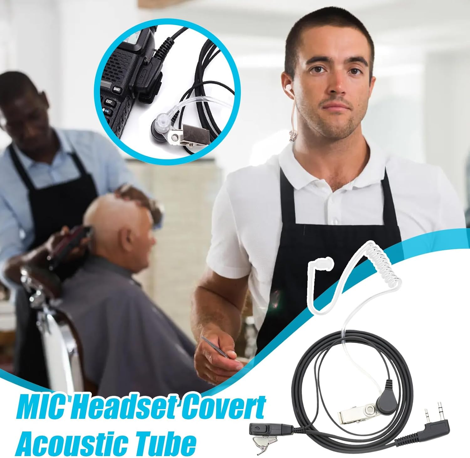 Microphone Covert Acoustic Tube - Earpiece Headset Acoustic Tube Replacement | Ergonomic Design Versatile Earbuds Audio Parts for Enthusiasts Professionals Teens Families Adults image number 1