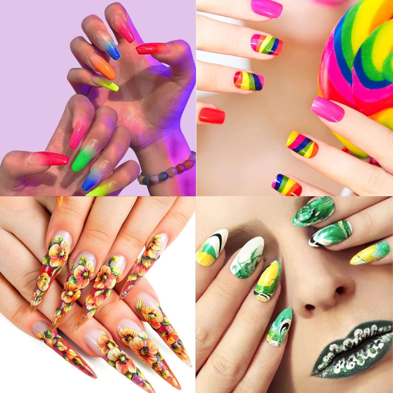 Duufin 36 Colors Nail Pigment Powder Colorful Luminous Iridescent Glitter Pearlescent High-Gloss Halo Powder Pigments for Nail Art, Body and Crafts image number 2