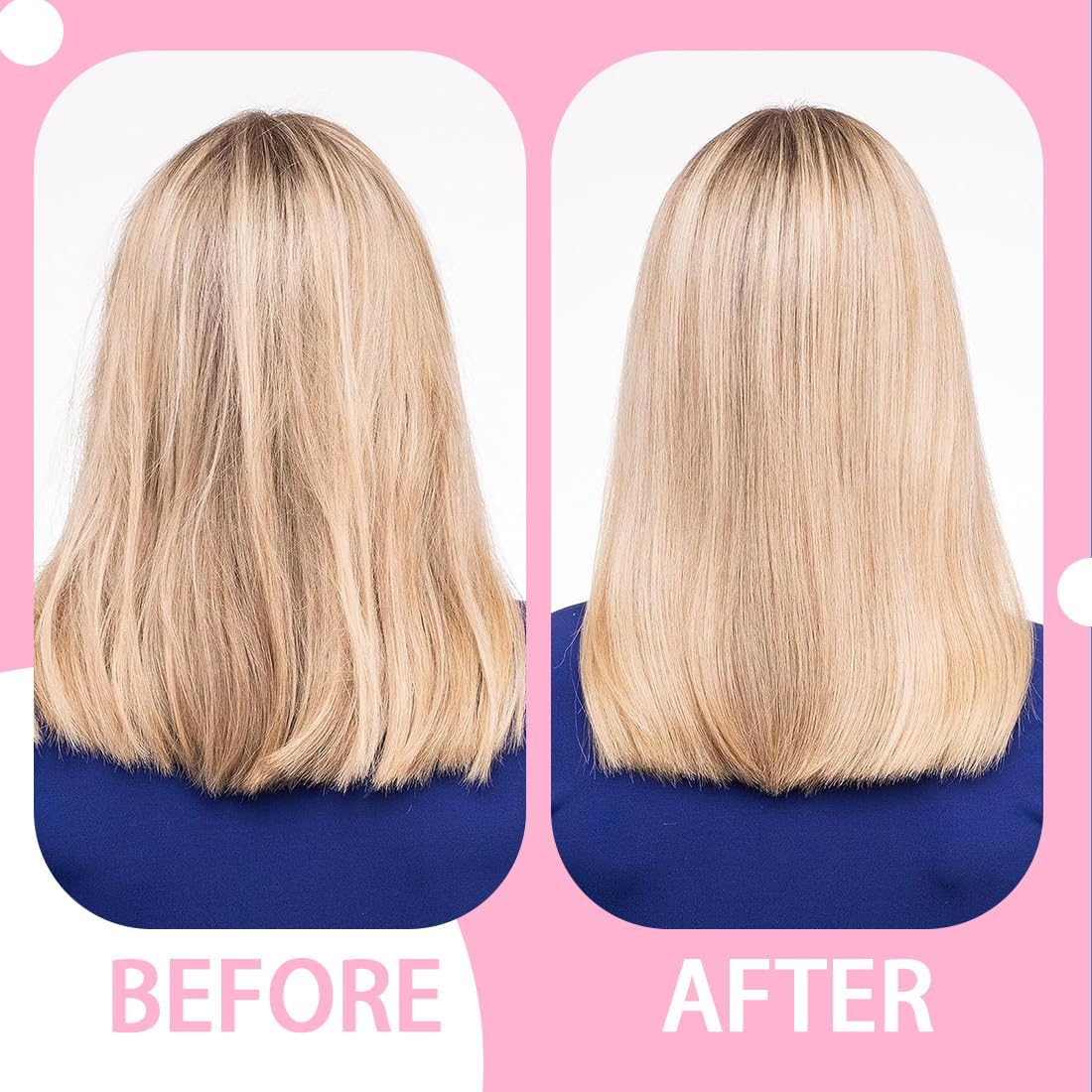 Hair Brush, Pink Detangler, Detangling Brush for Shower, Combing without Pulling, Ideal for Dry & Wet Hair, Ergonomic Handle, Painless Detangling, Ideal for Conditioner Distribution