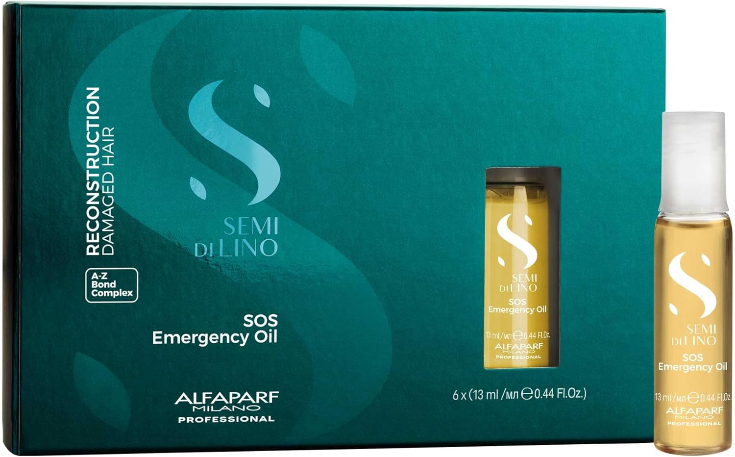 Alfaparf Milano Semi Di Lino Reconstruction SOS Emergency Oil - Hair Oil Nourishes and Restructures Hair Fiber - Anti-Breakage - 6 X 0.44 Oz image number 3